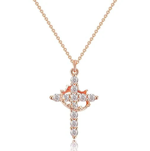 Cross & Crown Necklace